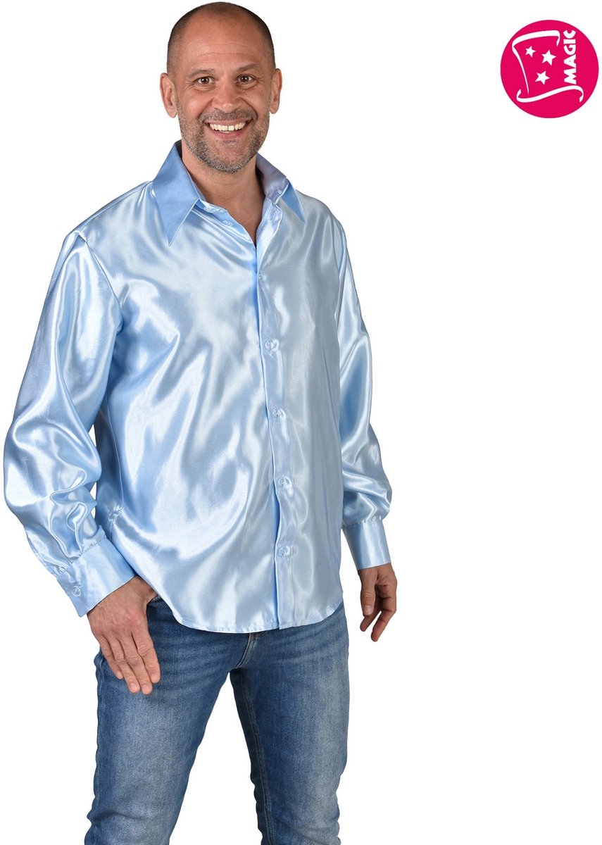 Overhemd Satijn Baby Blauw Man